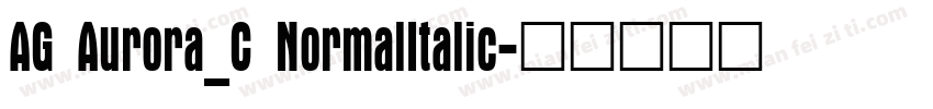 AG Aurora_C NormalItalic字体转换